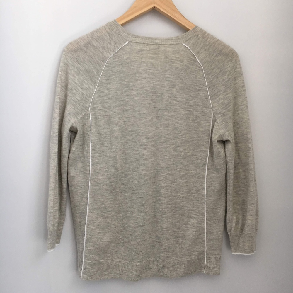J.Crew Women's V-neck Sweater, Gray, Size XS - Picture 2 of 4